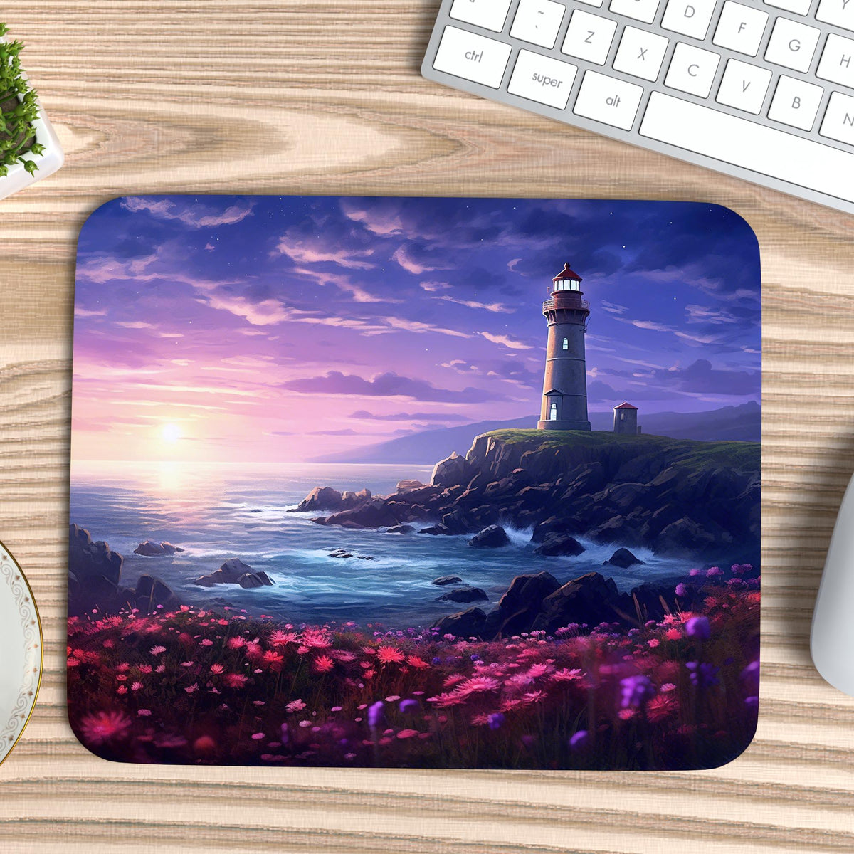 Nighttime Lighthouse Mousepad