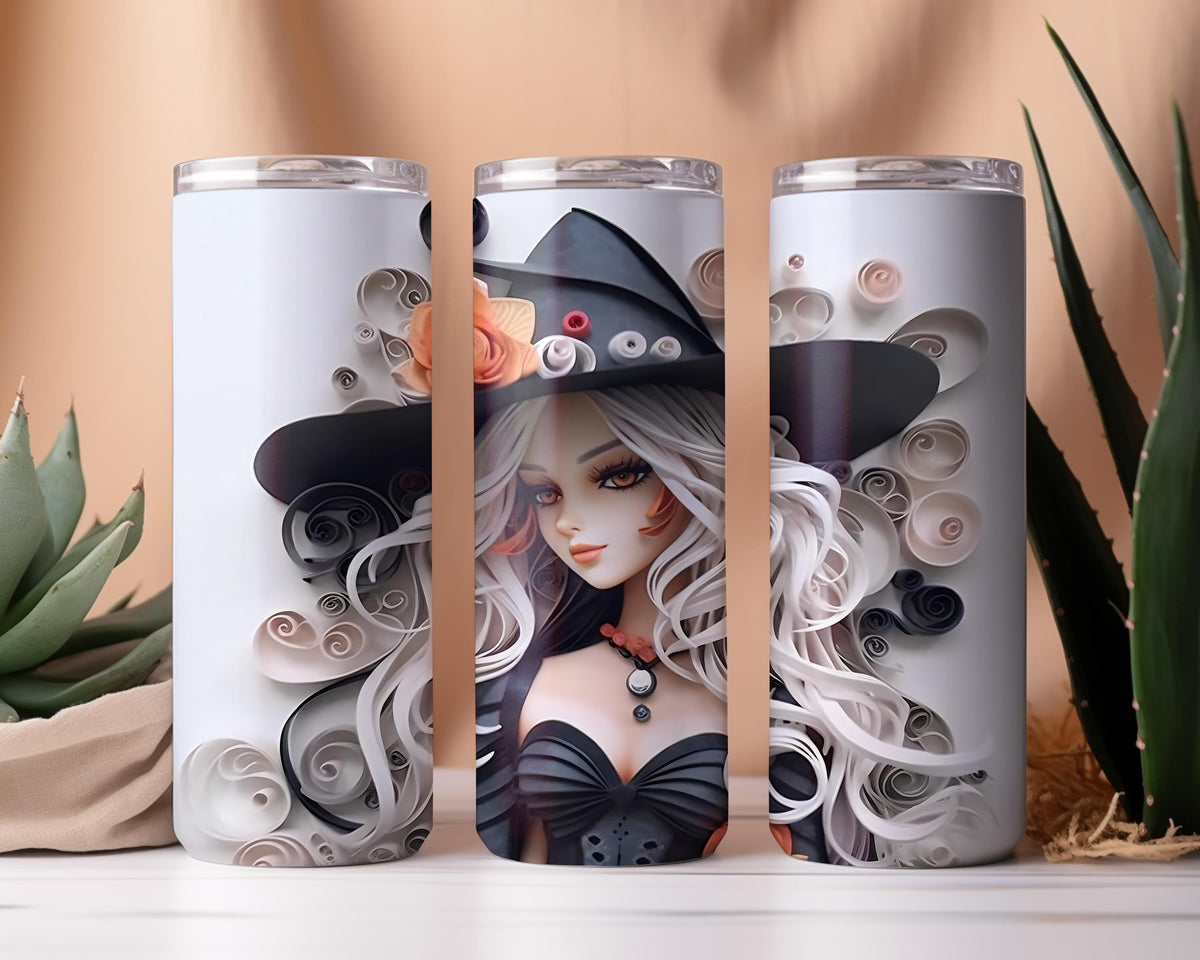 Witch Quilling Tumbler