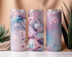 Pastel Butterflies Tumbler