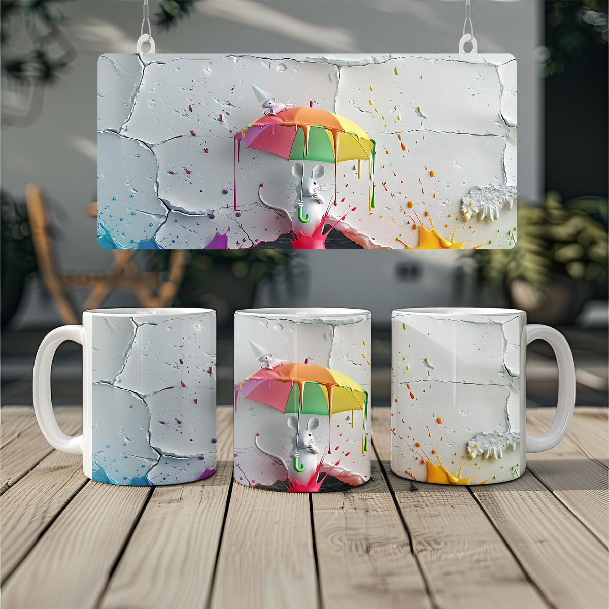 Umbrella Mouse Color Splash Mug