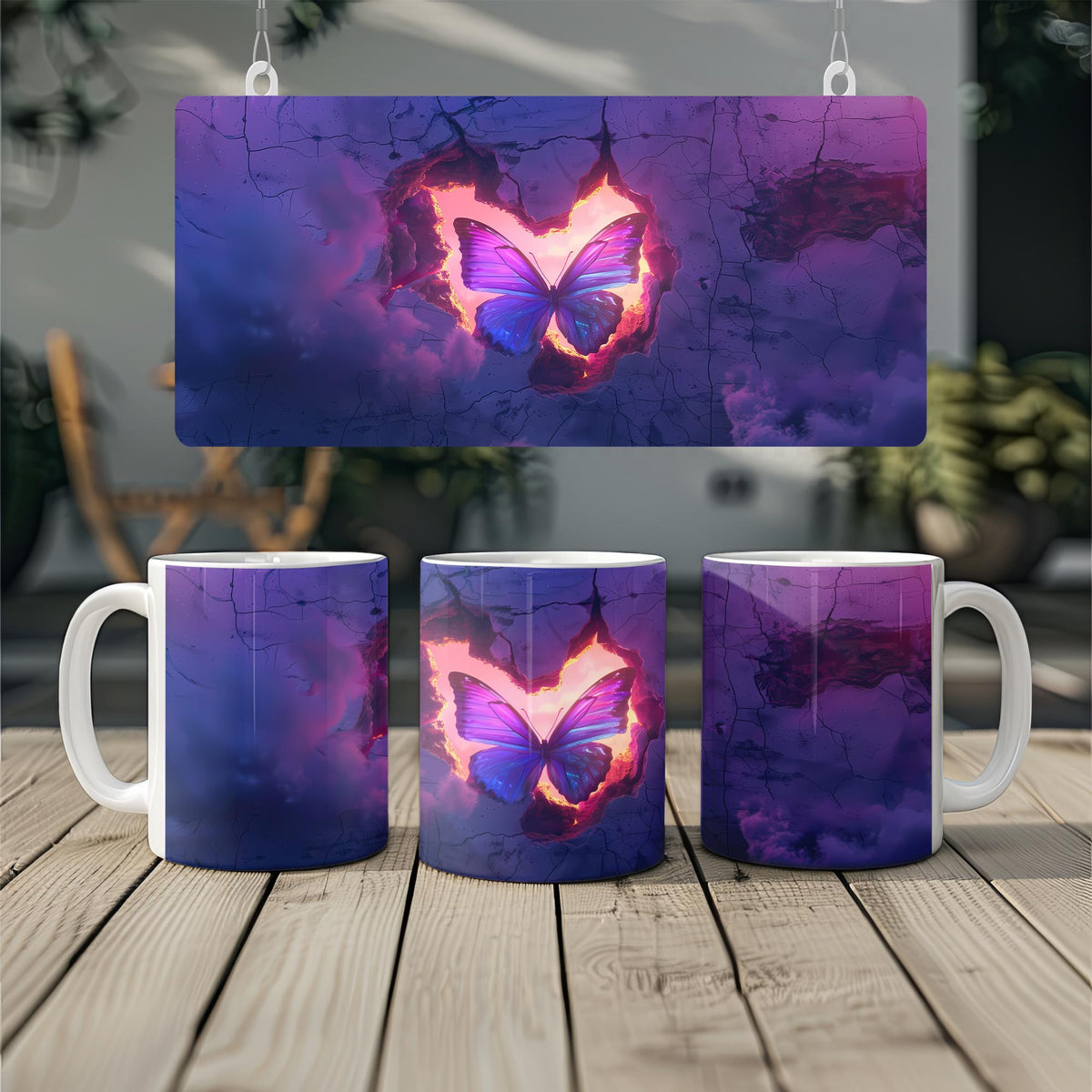 3D Fantasy Butterfly Mug