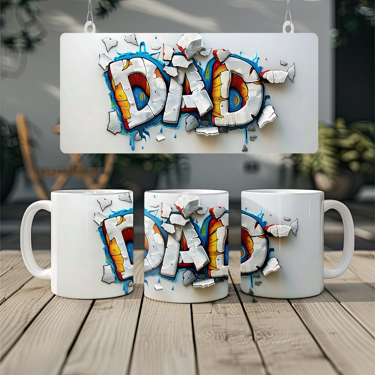 3D Dad Graffiti Mug