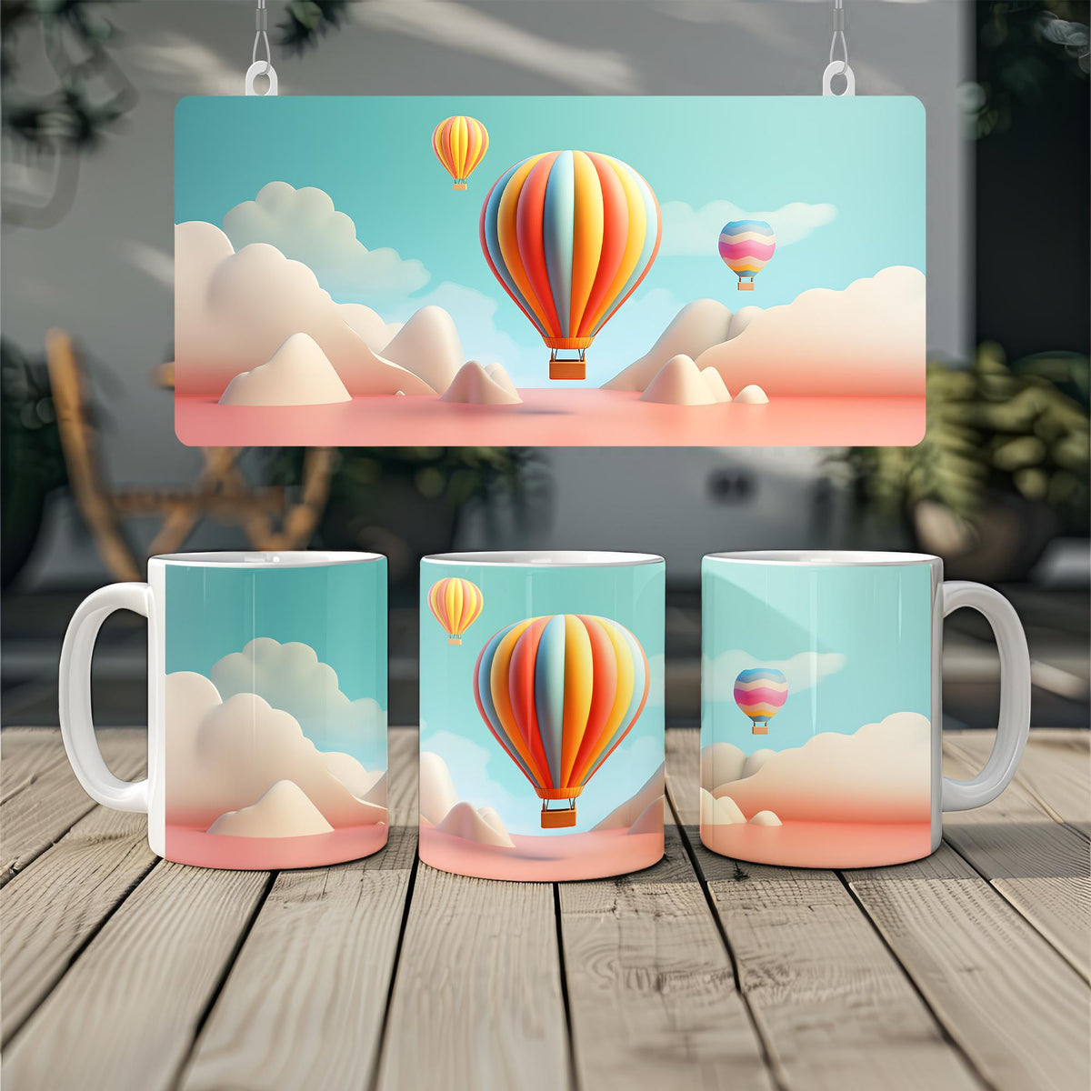 3D Hot Air Balloons Mug