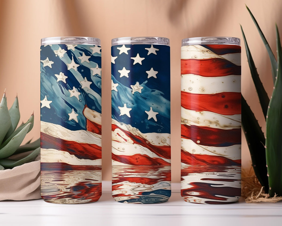 USA Flag Tumbler