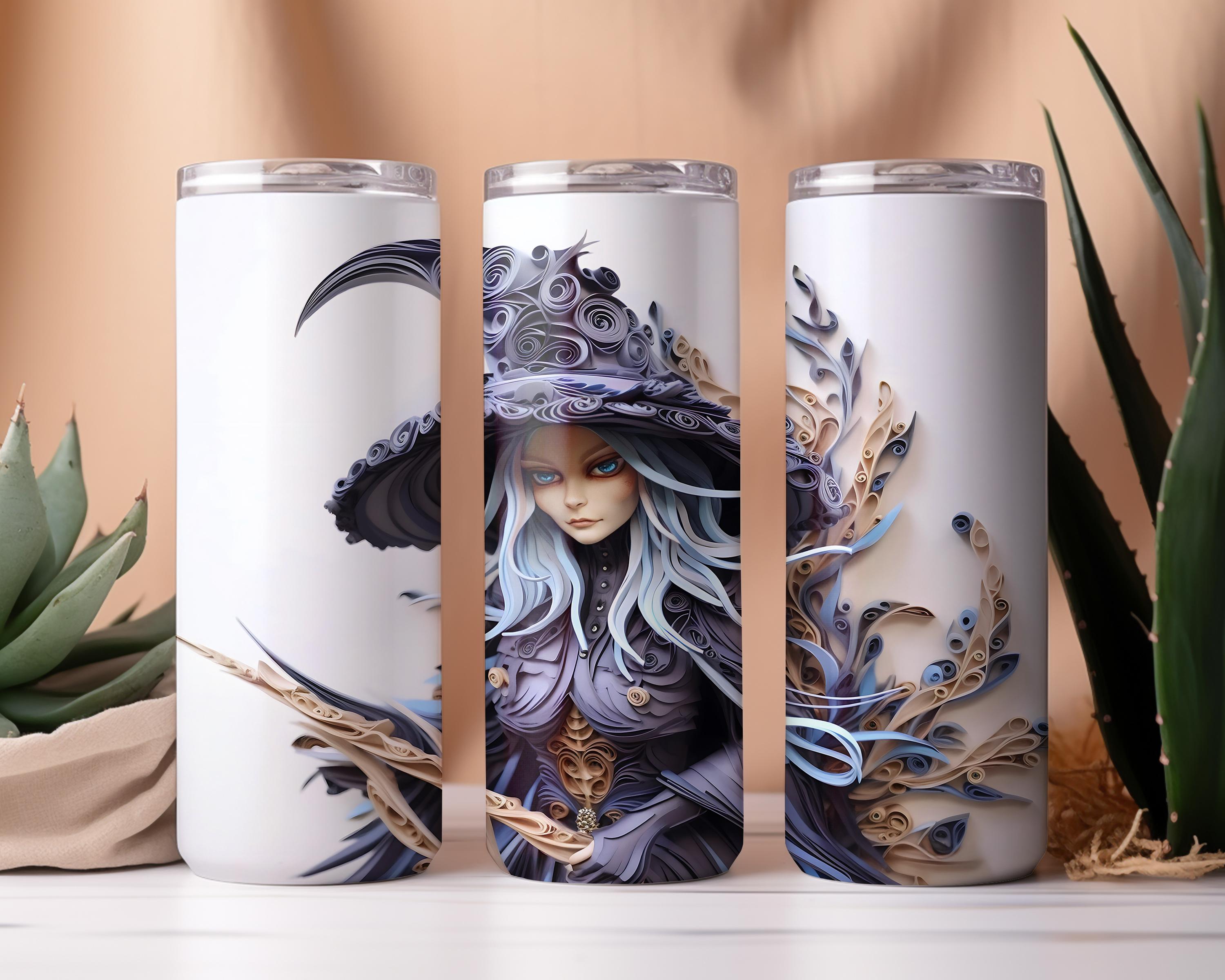 Witch Quilling Tumbler