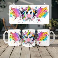 3D Unicorn Breakthrough Mug