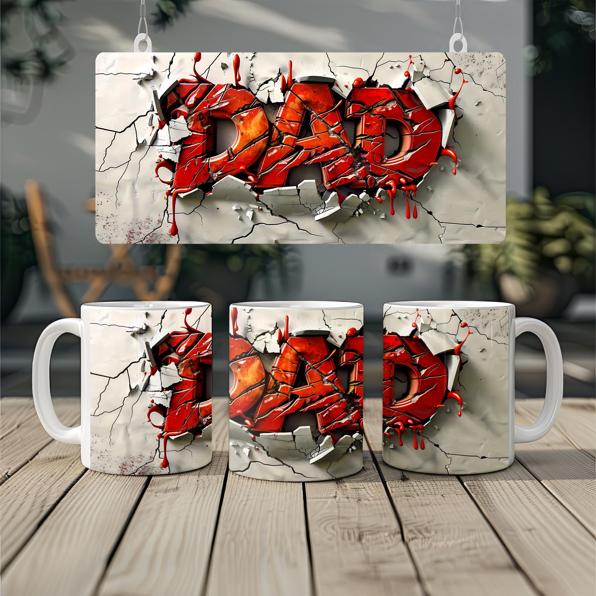 3D Dad Graffiti Mug