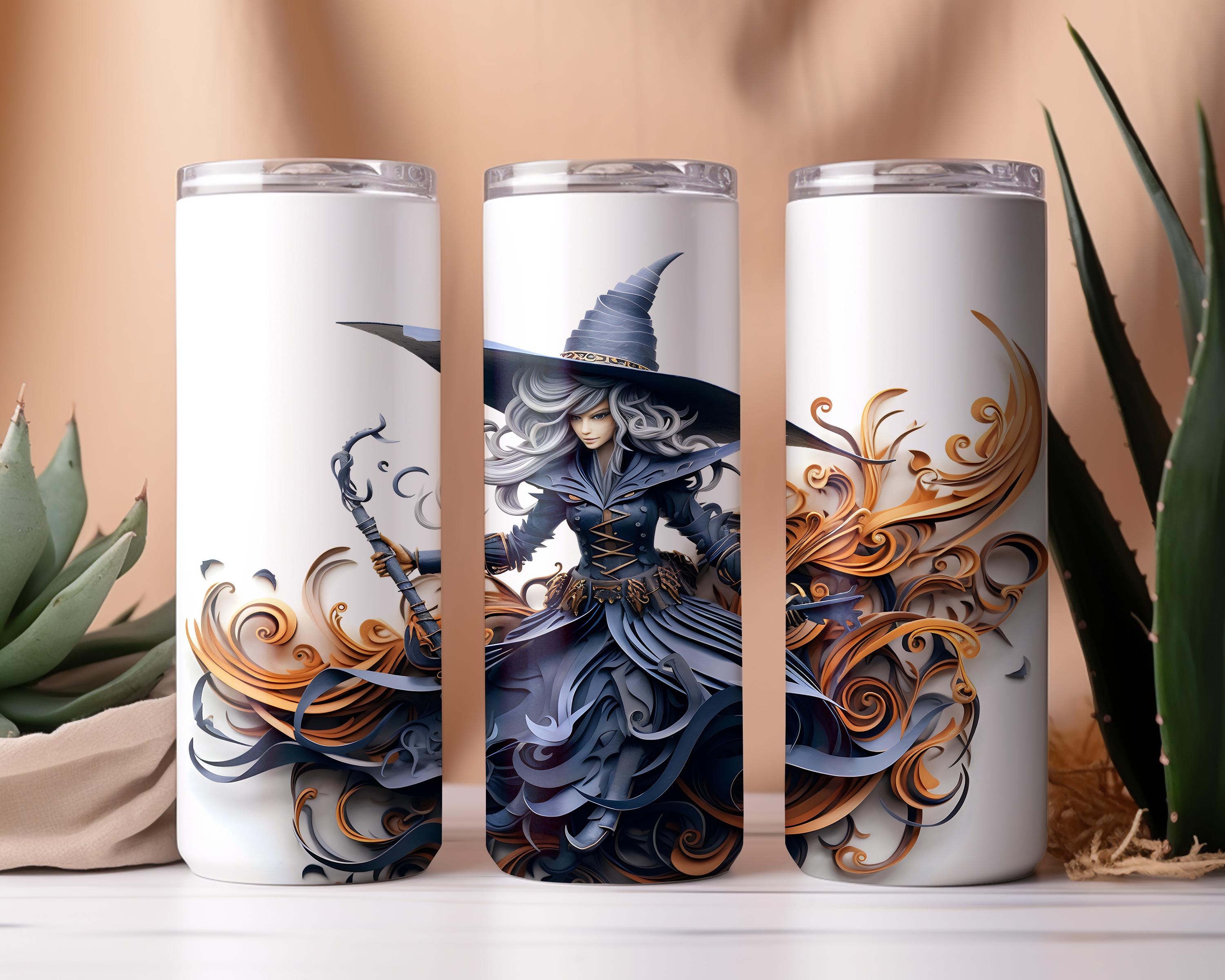 Witch Quilling Tumbler