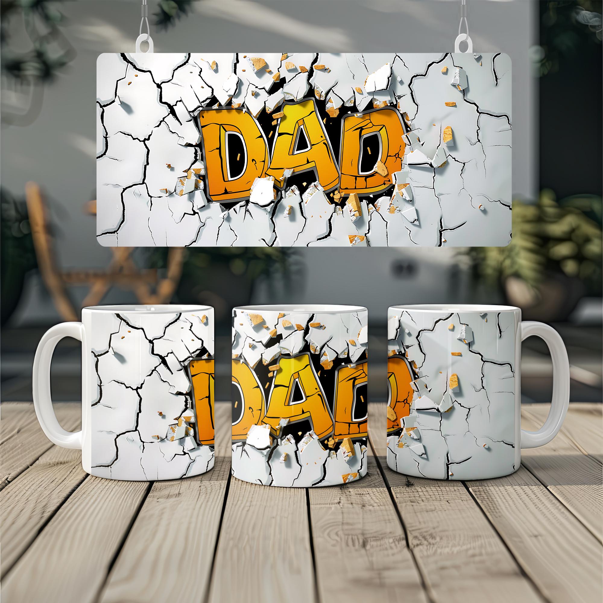 3D Dad Graffiti Mug