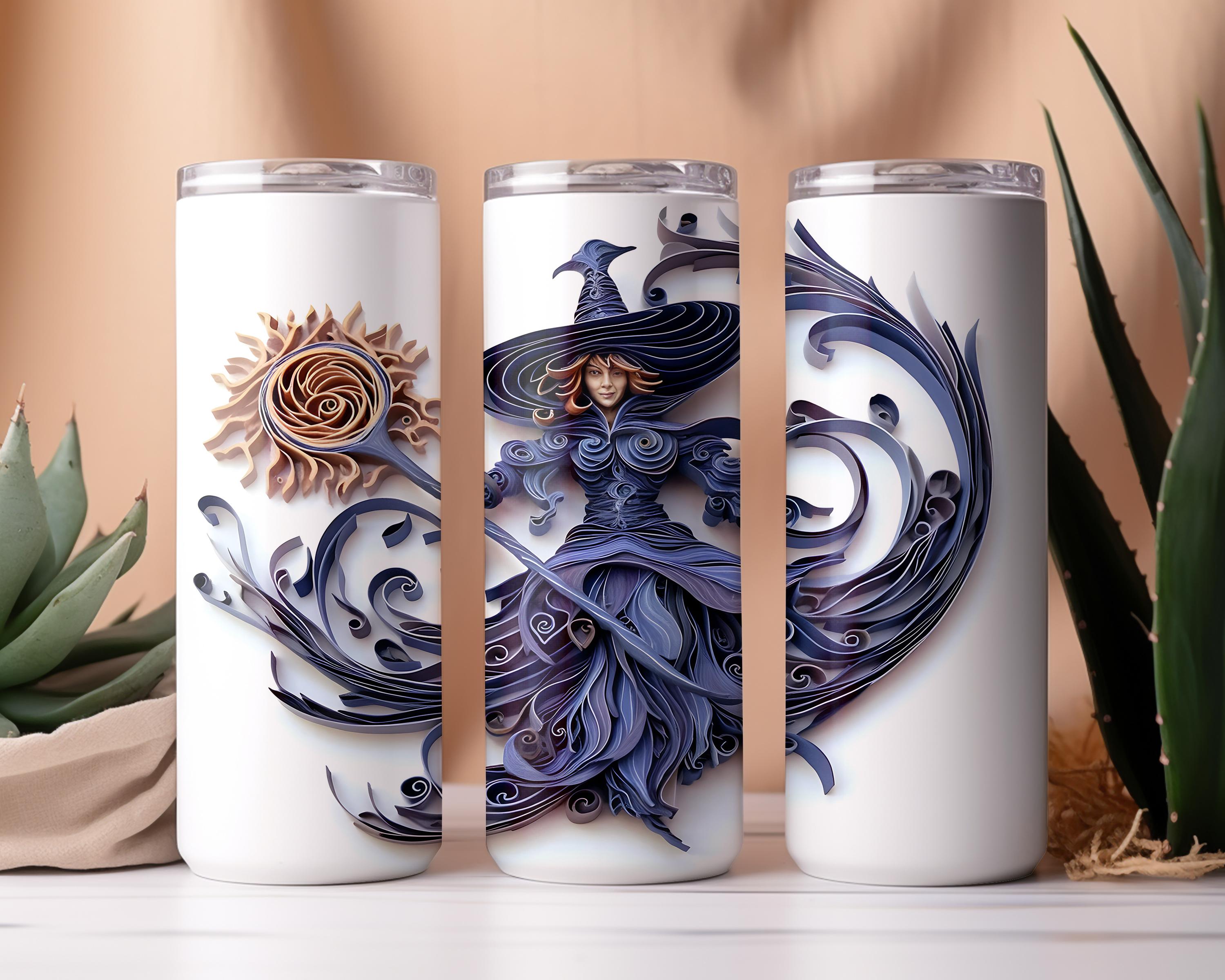 Witch Quilling Tumbler