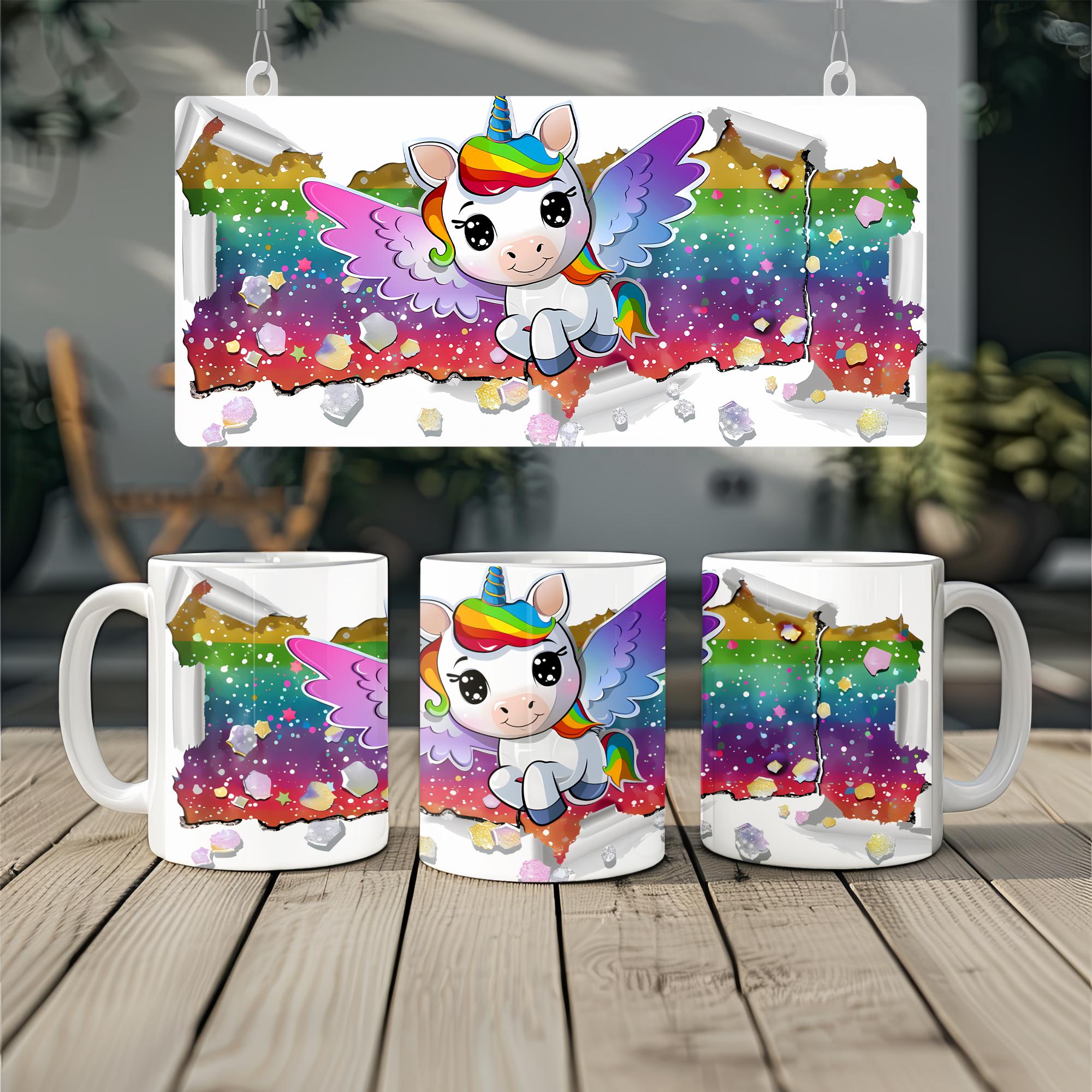 3D Unicorn Breakthrough Mug