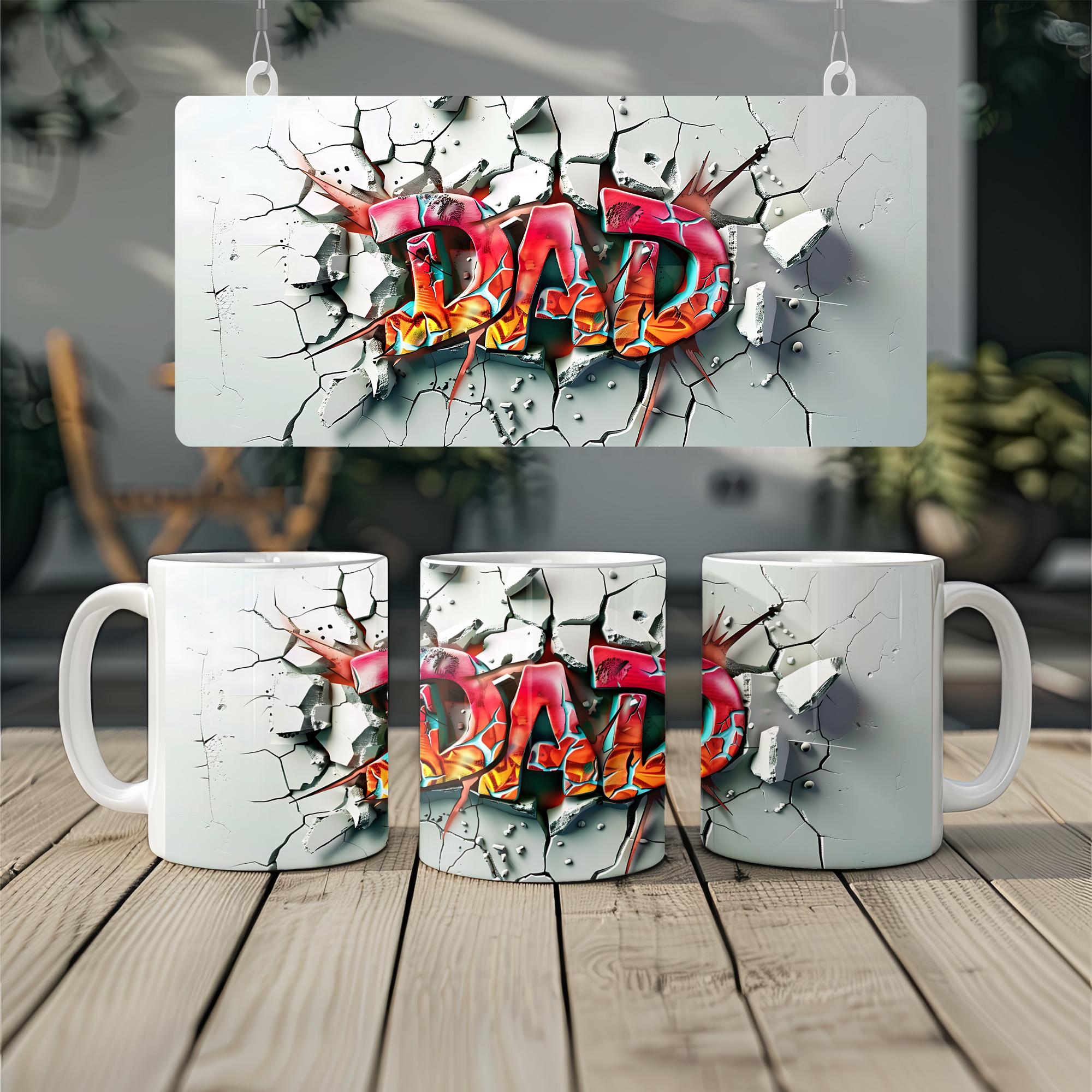 3D Dad Graffiti Mug