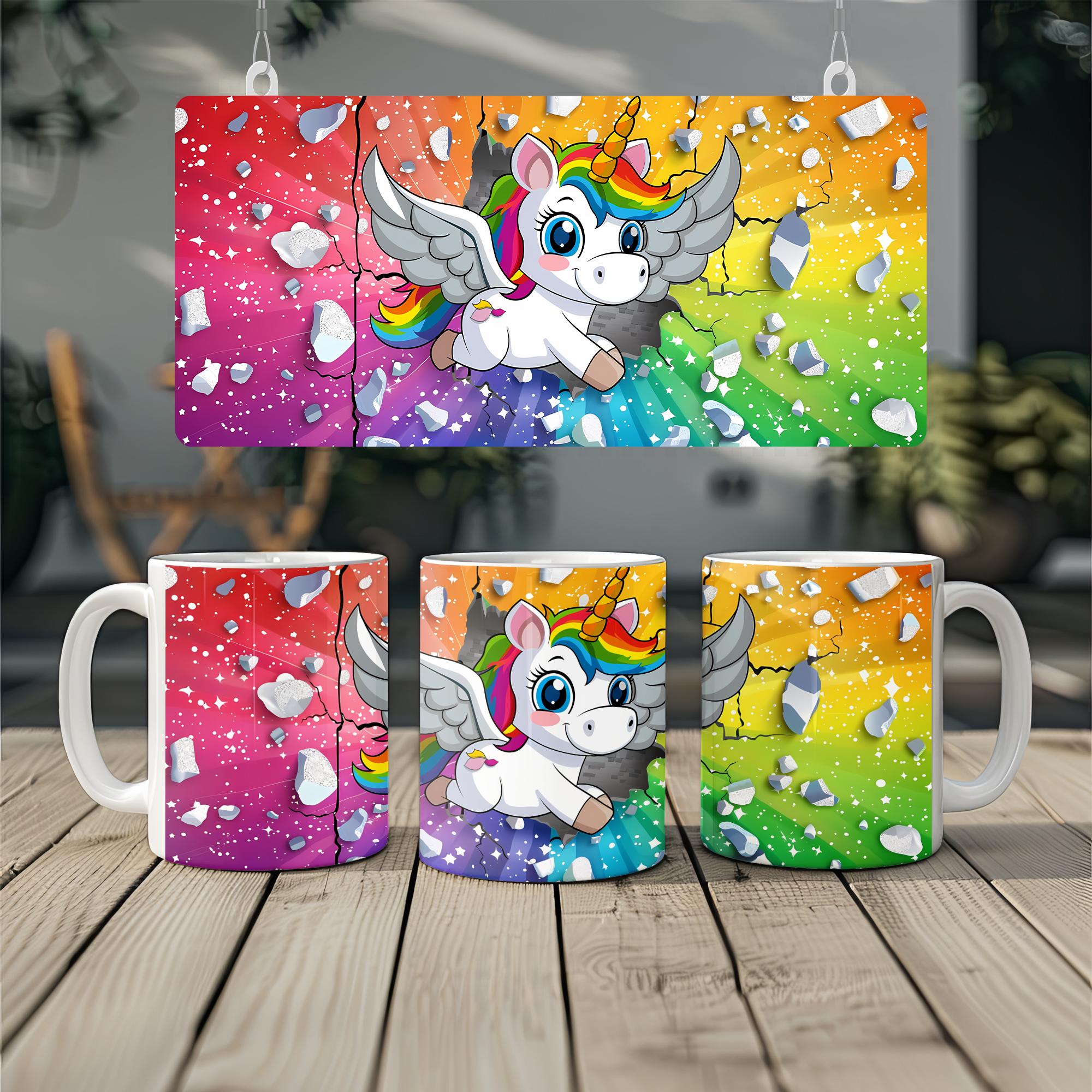 3D Unicorn Breakthrough Mug