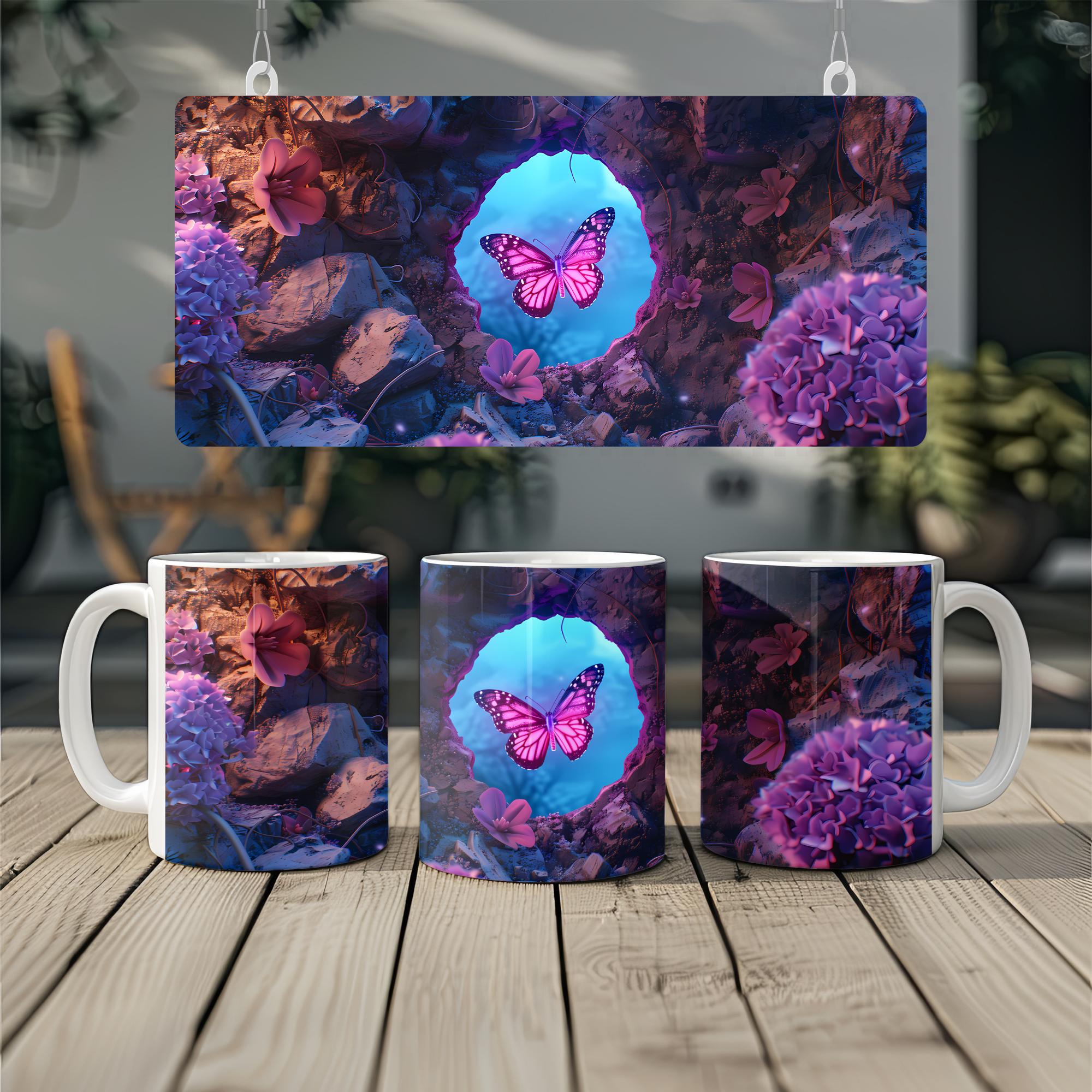 3D Fantasy Butterfly Mug