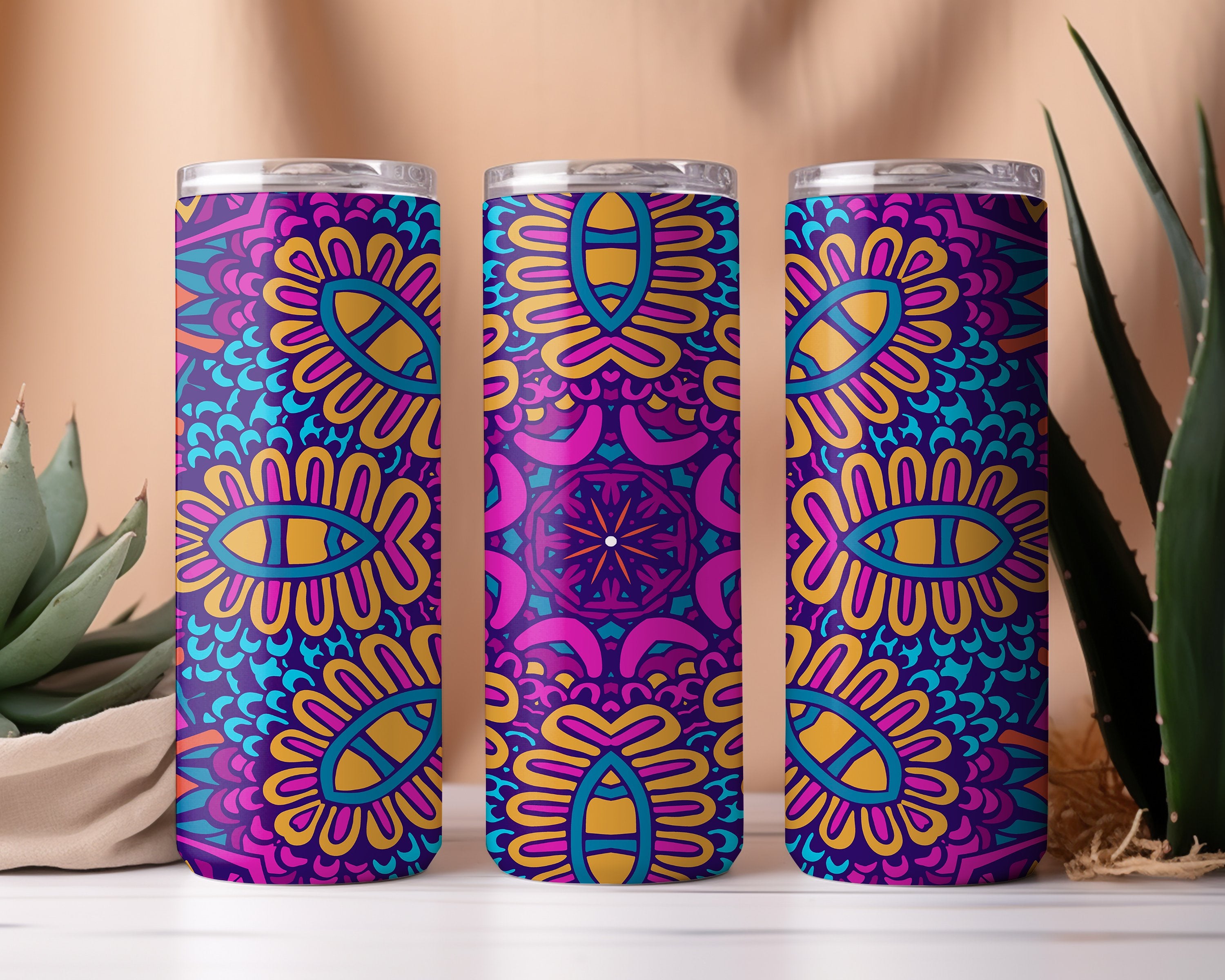 Abstract Boho Tumbler