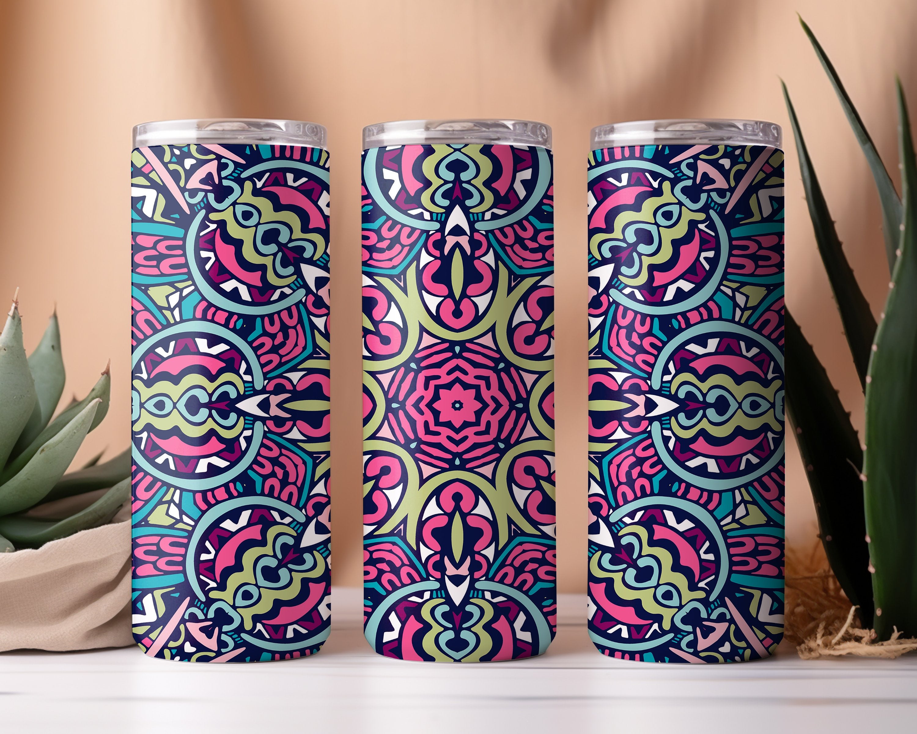 Abstract Boho Tumbler