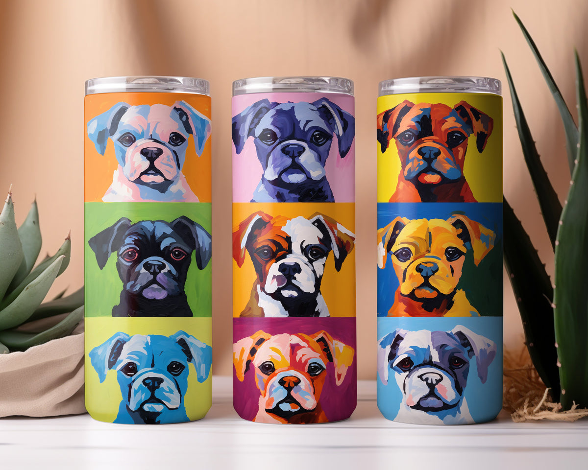 Boxer Puppy Collage Tumbler