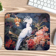 Cockatoo With Flowers Mousepad