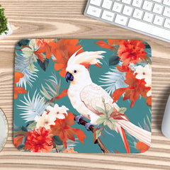 Cockatoo With Flowers Mousepad