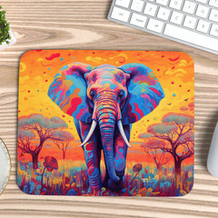 Color Splash Elephant Mousepad