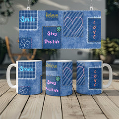 Denim Positivity Mug