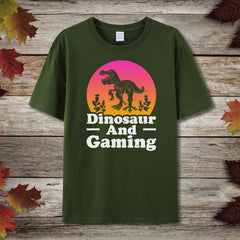 Dinosaur And Gaming T-Shirt