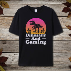 Dinosaur And Gaming T-Shirt