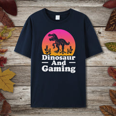 Dinosaur And Gaming T-Shirt