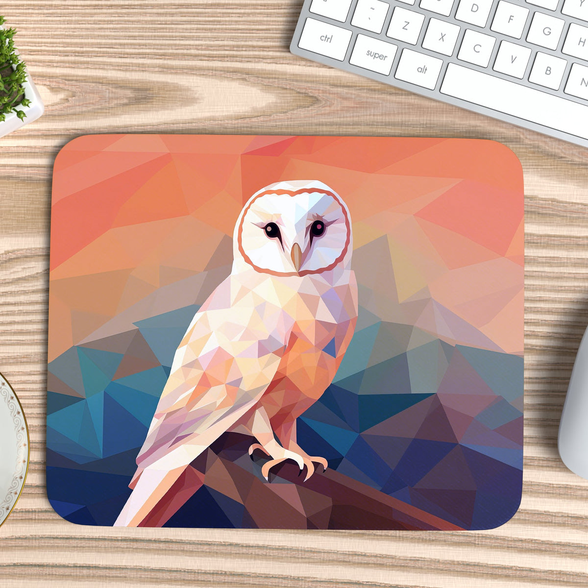 Geometric Owl Mousepad