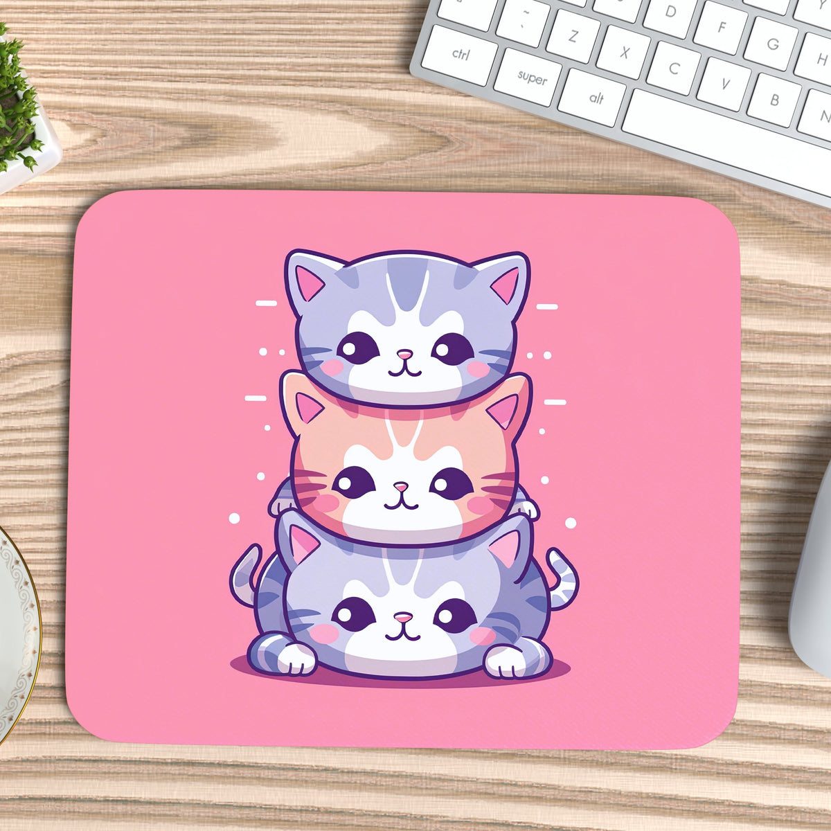 Kitty Pileup Mousepad