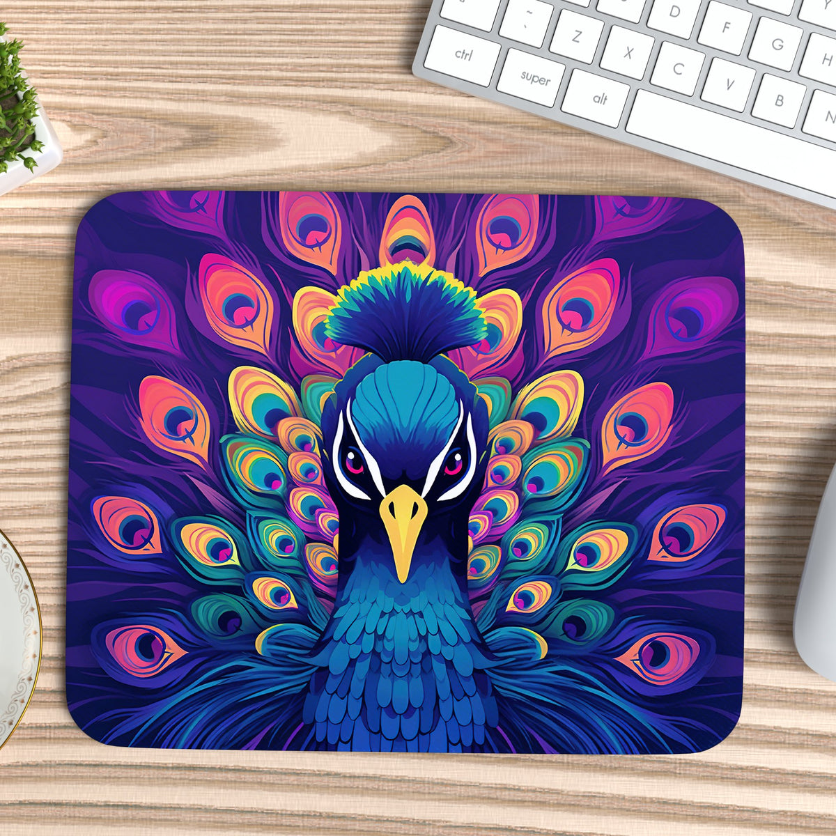 Peacock Stare Mousepad