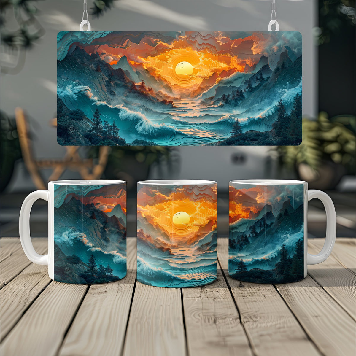 Sunrise Over Valley Mug