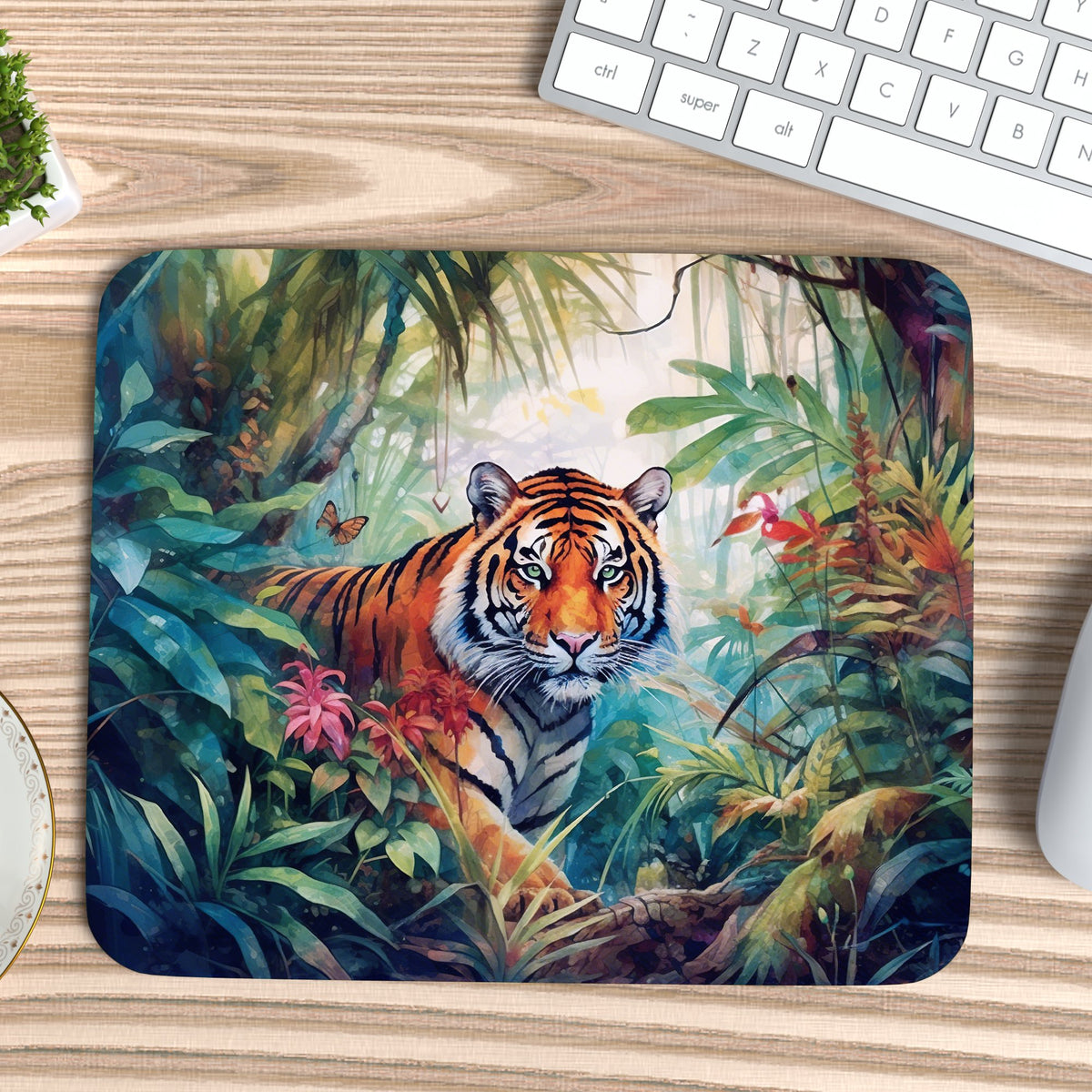 Tiger In The Jungle Mousepad