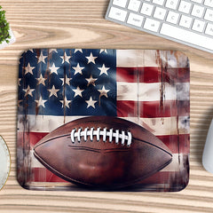 USA Flag & Football Mousepad